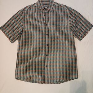 Plaid Button-Up Shirt